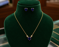 Midnight Sapphire Heart Jewelry Set