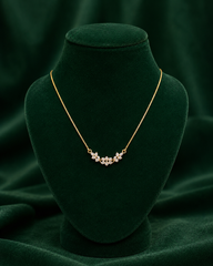 Crystal Bloom Crescent Necklace