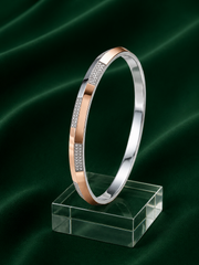 Aurora Rose Gold Crystal Bangle
