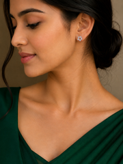 Crystal Blossom Wreath Stud Earrings