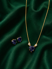 Midnight Sapphire Heart Jewelry Set