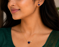 Midnight Sapphire Heart Jewelry Set