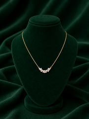 Crystal Bloom Crescent Necklace