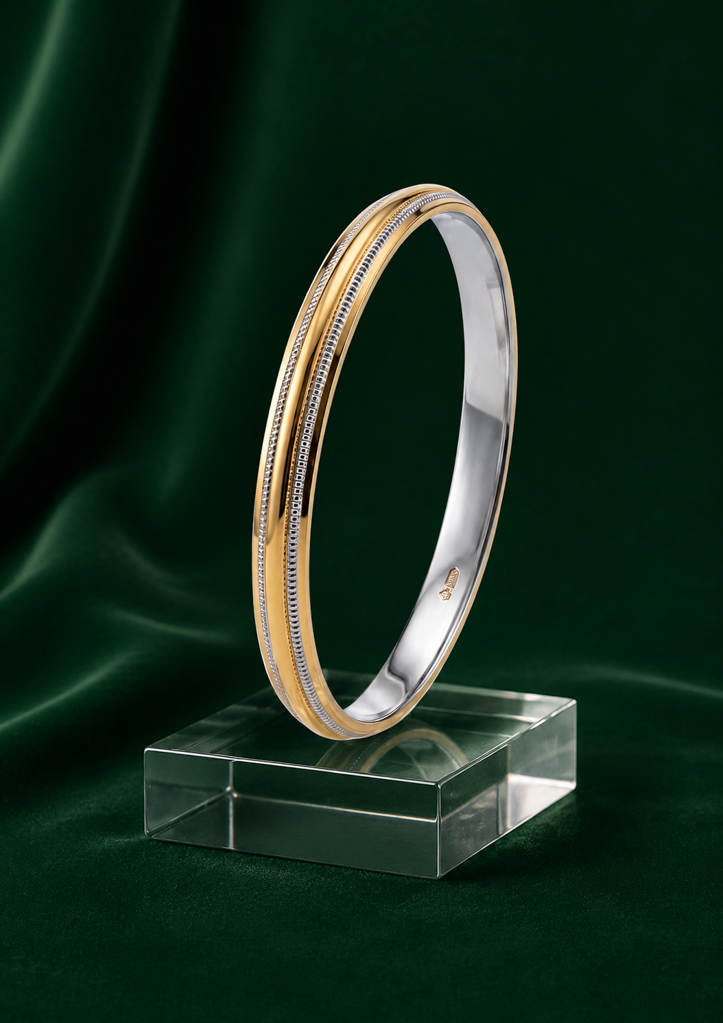 Aurora Two-Tone Bangle Bracelet