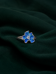 Azure Bloom Floral Ring