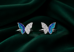 Dual-Wing Butterfly Adjustable Toe Ring